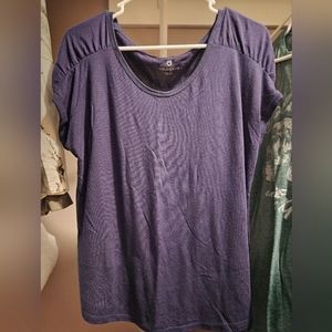 Dark purple v-neck